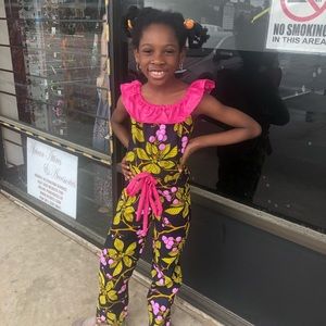 African Ankara girls jumpsuit